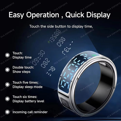 NovaRing X – Smart Ring with LED Touch Screen & Gesture Video Control