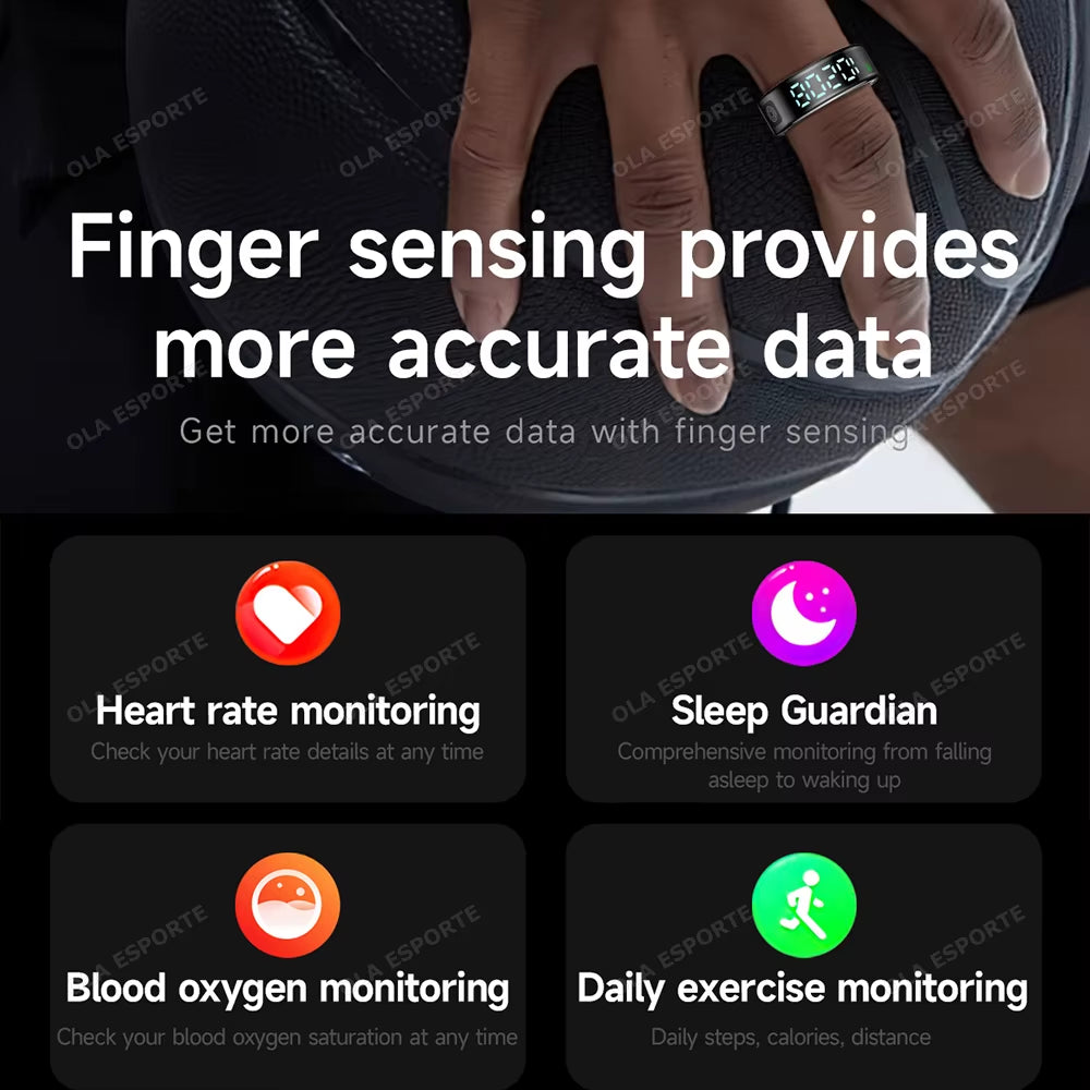 NovaRing X – Smart Ring with LED Touch Screen & Gesture Video Control