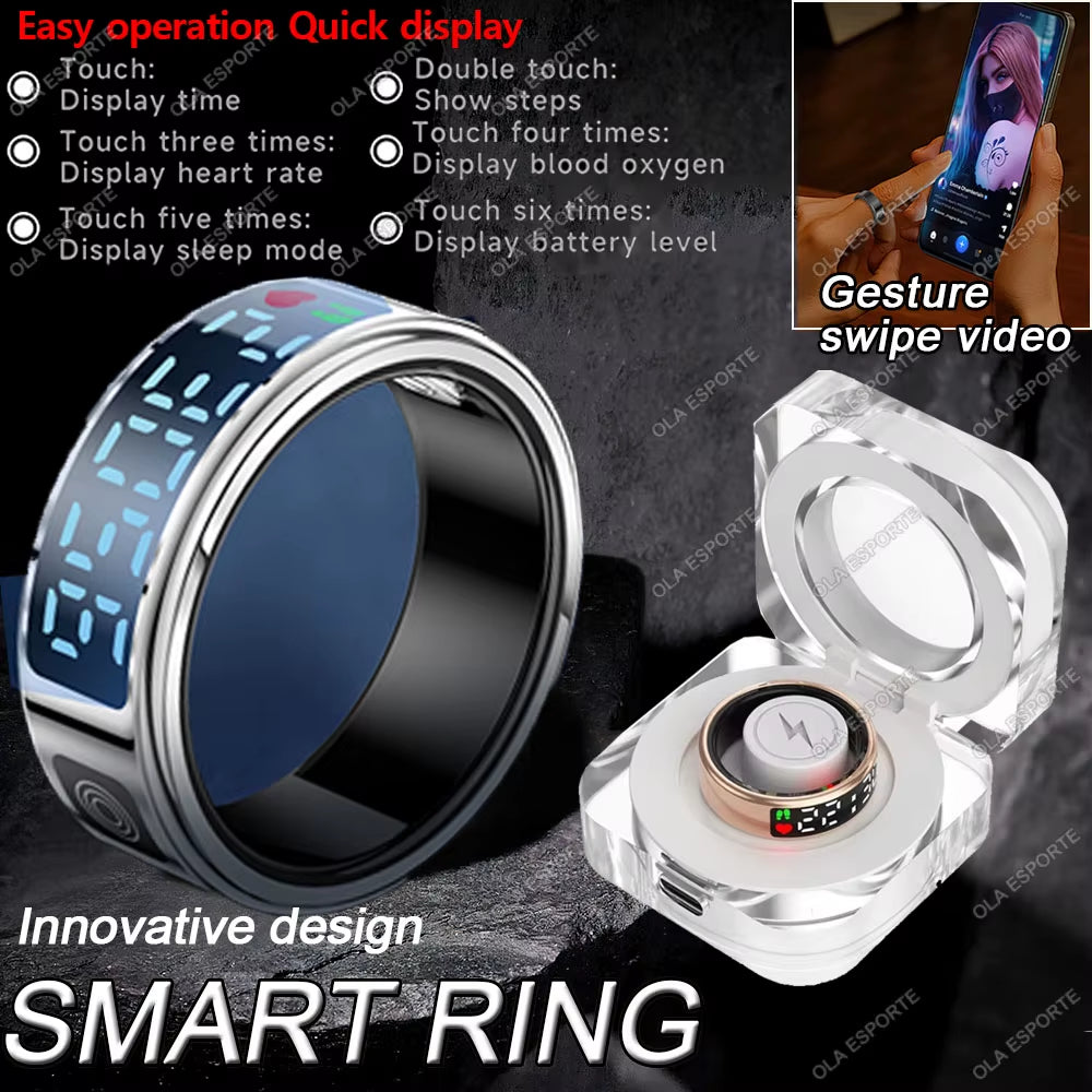 NovaRing X – Smart Ring with LED Touch Screen & Gesture Video Control