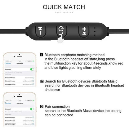 XT11 Sports Earphones in Ear Wireless Neckband Magnetic Headphones Waterproof Earbuds Stereo Music Bluetooth Headset with Mic
