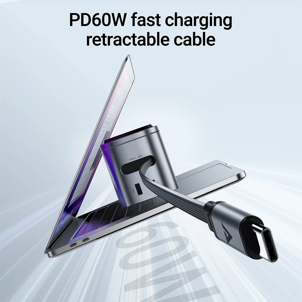 6 in 1 Multifunction 15W Magnetic Wireless Charging Station for Iphone 16 15 Gan PD65W Charging Cube USB C Fast Charging
